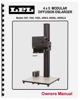 NEW   LPL 4x5 Enlarger Instruction Manual   NEW  